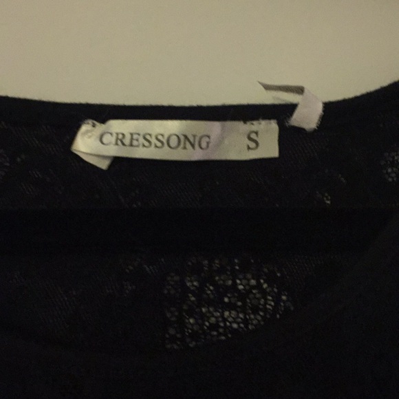 Black lace tank top - Picture 2 of 3